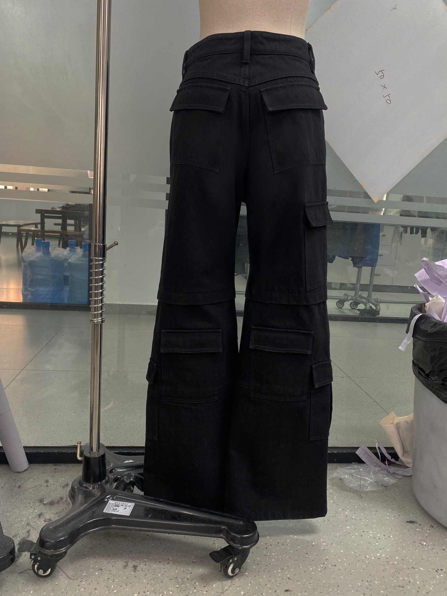 Flared Cargo Denim Pant
