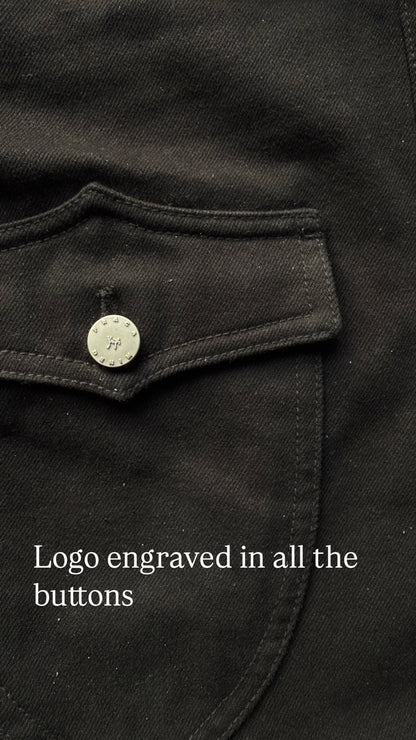 Flared Cargo Denim Pant
